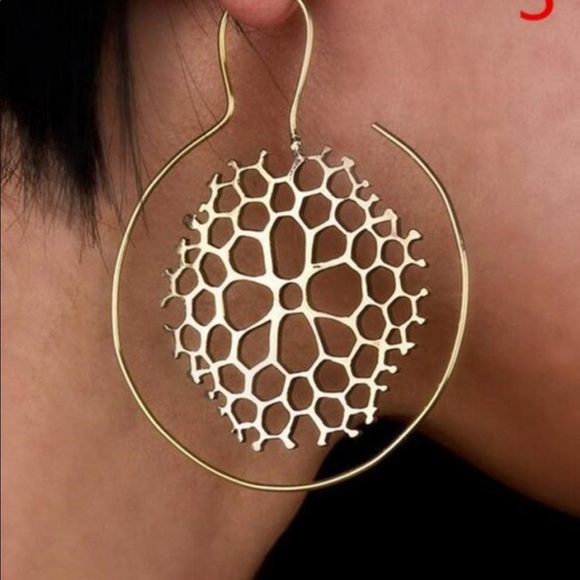 Spiral boho tribal wire wrap earrings - Picture 1 of 3